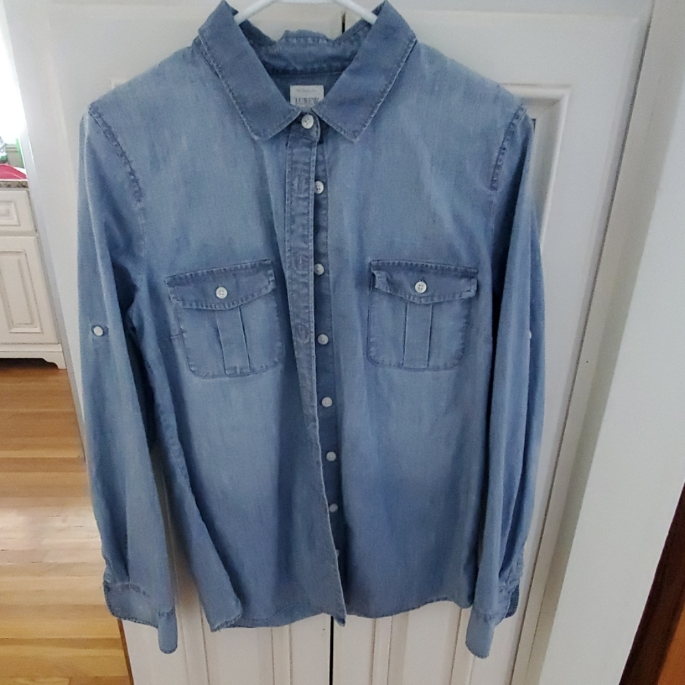 J Crew denim shirt long sleeve